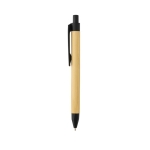 Promotional recycled paper pen with blue ink black colour