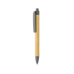 Promotional recycled paper pen with blue ink dark grey colour