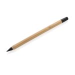 Infinite bamboo pencil with eraser with logo wood colour