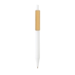 Blue ink pen made from recycled materials, Dokumental® white colour