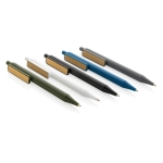 Blue ink pen made from recycled materials, Dokumental® white colour