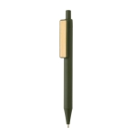 Blue ink pen made from recycled materials, Dokumental® green colour