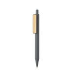 Blue ink pen made from recycled materials, Dokumental® dark grey colour