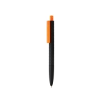Geometric diamond-pattern pen with blue ink orange colour