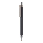 Budget pen with modern design, blue ink, Dokumental® grey colour