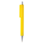 Budget pen with modern design, blue ink, Dokumental® yellow colour