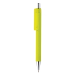 Budget pen with modern design, blue ink, Dokumental® lime colour