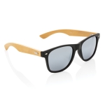 Recycled plastic and bamboo sunglasses, UV400 black colour