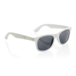 Promotional sunglasses in recycled plastic, UV400 white colour