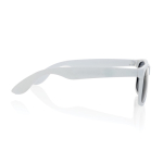 Promotional sunglasses in recycled plastic, UV400 white colour third view