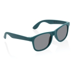 Promotional sunglasses in recycled plastic, UV400 turquoise colour