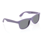 Promotional sunglasses in recycled plastic, UV400 violet colour