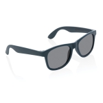 Promotional sunglasses in recycled plastic, UV400 navy-blue colour