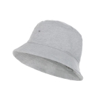 Promotional bell-shaped canvas hat for summer grey colour