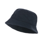 Promotional bell-shaped canvas hat for summer navy-blue colour