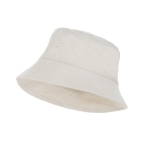 Promotional bell-shaped canvas hat for summer off white colour