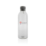 Large recycled plastic bottle in assorted colours, 1 L transparent colour view with logo