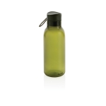 100% RPET bottle with carry handle and printed logo, 500 ml green colour