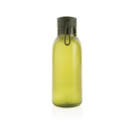 100% RPET bottle with carry handle and printed logo, 500 ml green colour