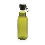 100% RPET bottle with carry handle and printed logo, 500 ml green colour