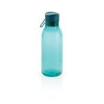 100% RPET bottle with carry handle and printed logo, 500 ml turquoise colour