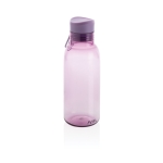 100% RPET bottle with carry handle and printed logo, 500 ml violet colour