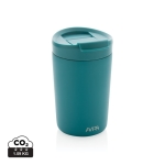 Sustainable thermal mug with modern design, 300 ml turquoise colour