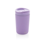 Sustainable thermal mug with modern design, 300 ml violet colour