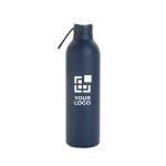 High-capacity stainless steel thermal bottle, 1 L silver colour