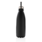 Large, branded thermal bottle with carry handle, 1.5 L black colour