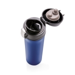 Stainless steel thermos with secure lid, 450 ml blue colour