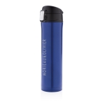 Stainless steel thermos with secure lid, 450 ml blue colour