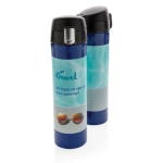 Stainless steel thermos with secure lid, 450 ml blue colour