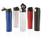 Stainless steel thermos with secure lid, 450 ml blue colour