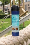 Stainless steel thermos with secure lid, 450 ml blue colour
