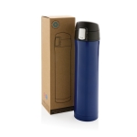 Stainless steel thermos with secure lid, 450 ml blue colour