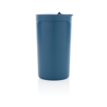 Recycled thermal mug with anti-drip lid, 300 ml blue colour