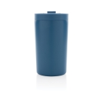 Recycled thermal mug with anti-drip lid, 300 ml blue colour
