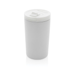 Recycled thermal mug with anti-drip lid, 300 ml white colour
