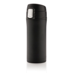 Recycled stainless steel thermos with secure lid, 300 ml black colour