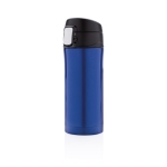 Recycled stainless steel thermos with secure lid, 300 ml blue colour