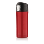 Recycled stainless steel thermos with secure lid, 300 ml red colour