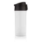 Recycled stainless steel thermos with secure lid, 300 ml white colour