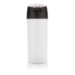 Recycled stainless steel thermos with secure lid, 300 ml white colour