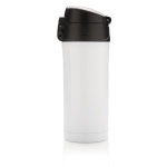 Recycled stainless steel thermos with secure lid, 300 ml white colour