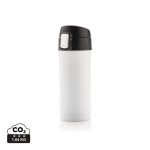 Recycled stainless steel thermos with secure lid, 300 ml white colour