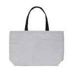 Large cooler bag in recycled canvas with logo, 285 g/m² grey colour