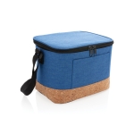Portable cooler with cork detail for 6 cans marbled blue colour