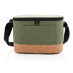 Portable cooler with cork detail for 6 cans marbled green colour