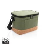 Portable cooler with cork detail for 6 cans marbled green colour